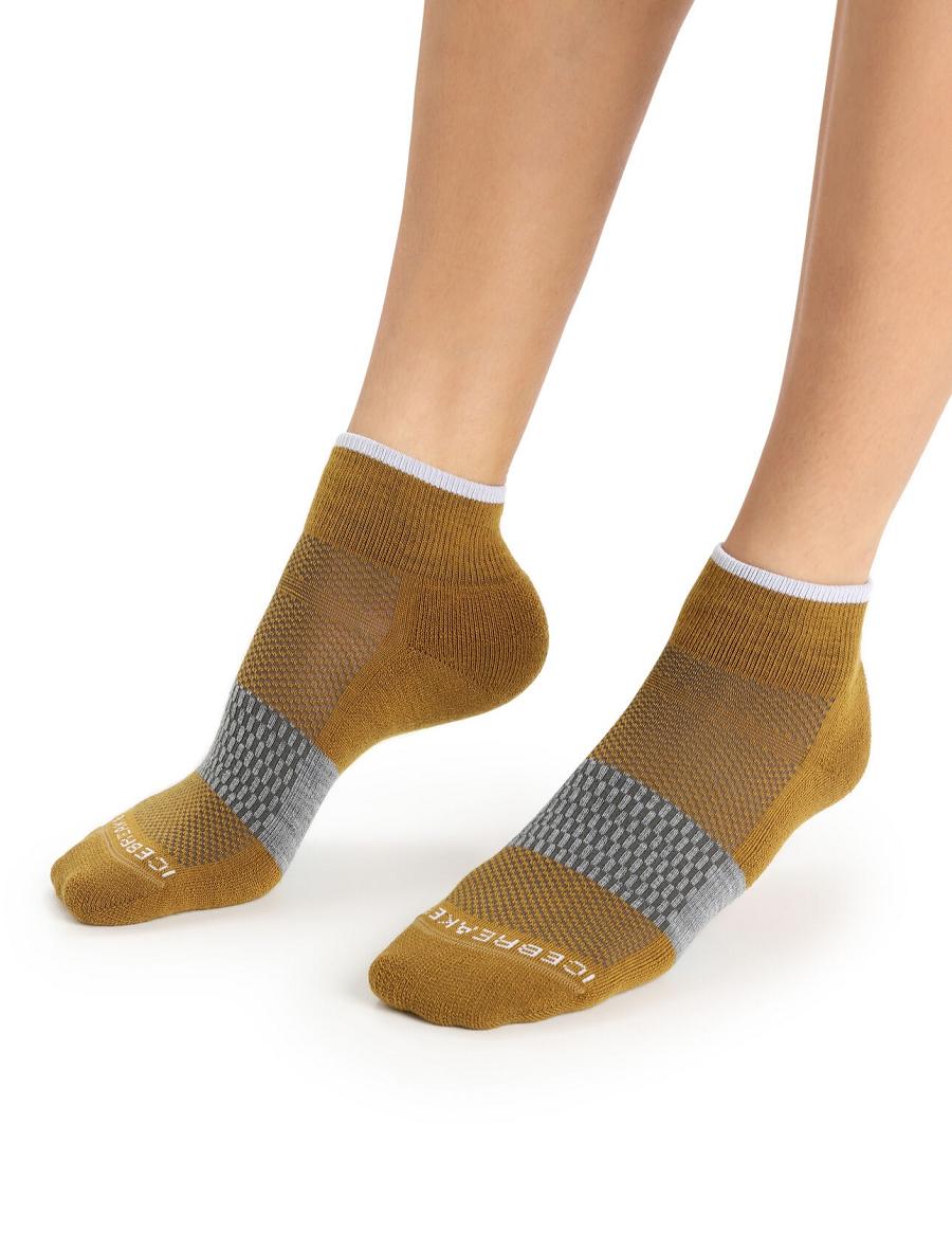 Women's Icebreaker Merino Multisport Light Mini Socks Clove / Snow | CA 1532KORI